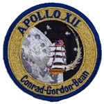 Apollo 12 Flown U.S. Flag, Measuring 11.5'' x 8'', Affixed to Presentation Mat Signed by Each of the Apollo 12 Crew Members: Charles Conrad, Richard Gordon & Alan Bean -- From Richard Gordon Estate